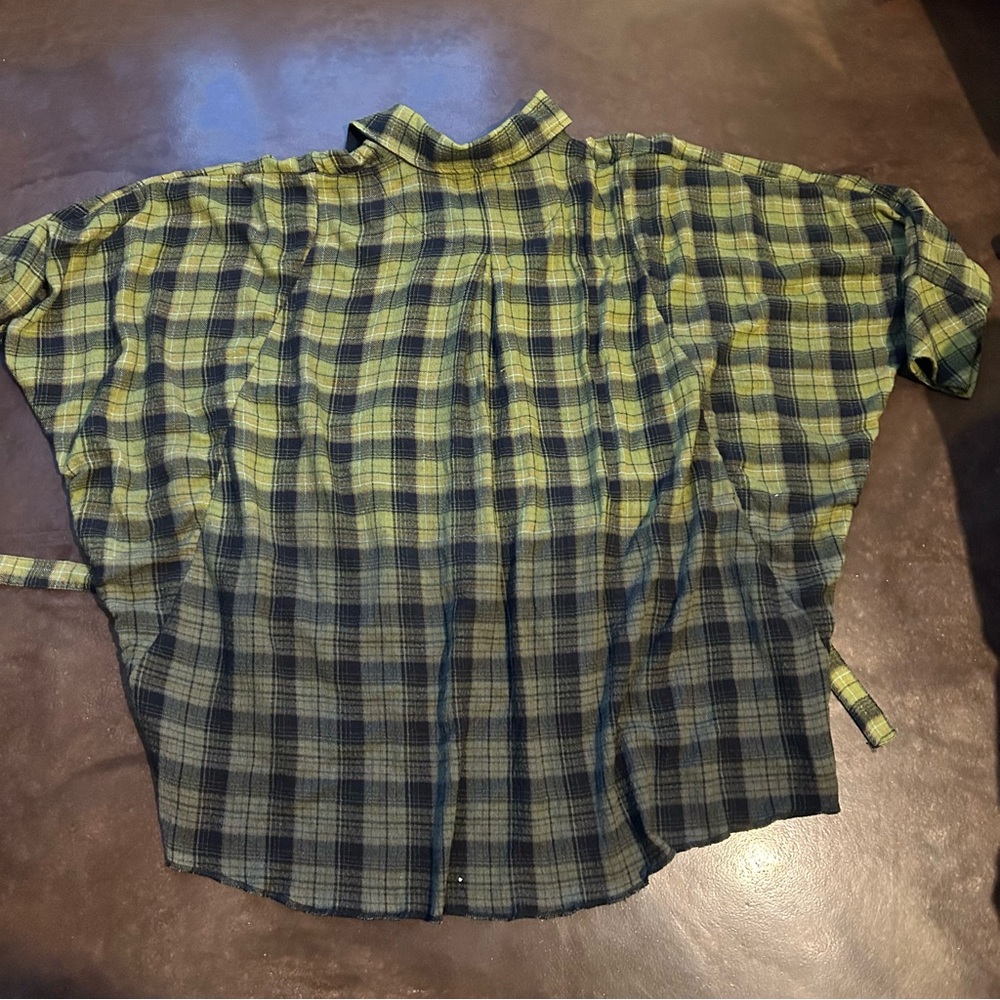 We the free- you wish over sized ombré kaftan flannel shirt jacket size xs - Picture 10 of 15